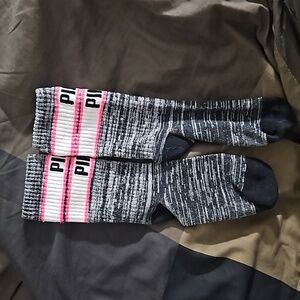 Pink Victoria's Secret crew socks